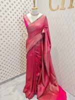 Soft katan with creeper plant design and contrast border - Image 19