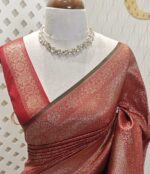 Soft katan with creeper plant design and contrast border - Image 2