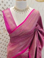 Soft katan with creeper plant design and contrast border - Image 14