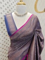 Soft katan with 2 end parsley pattern and contrast border - Image 14