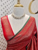 Soft katan with 2 end parsley pattern and contrast border - Image 12