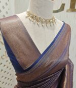 Soft katan with small brocade floral design - Image 2