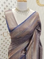 Soft katan with small brocade floral design