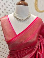 Soft katan with small brocade floral design - Image 6