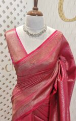 Soft katan with small brocade floral design - Image 5
