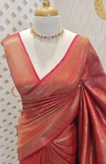 Soft katan with small brocade floral design - Image 8