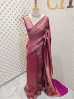 Soft katan with small brocade floral design - Image 16