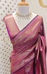Soft katan with small brocade floral design - Image 14