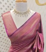 Soft katan with small brocade floral design - Image 15