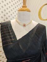 Tussar Banarasi with 7 Petal floral butta designs - Image 6