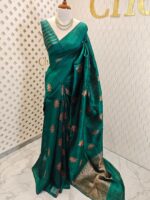 Tussar Banarasi with 7 Petal floral butta designs - Image 4