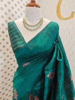 Tussar Banarasi with 7 Petal floral butta designs