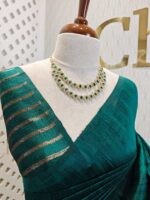 Tussar Banarasi with 7 Petal floral butta designs - Image 2