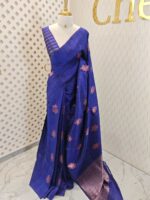 Tussar Banarasi with 7 Petal floral butta designs - Image 10