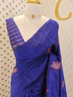 Tussar Banarasi with 7 Petal floral butta designs - Image 8