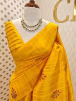 Tussar Banarasi with 7 Petal floral butta designs - Image 11