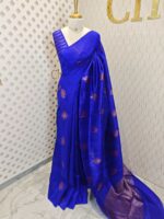 Tussar Banarasi with 7 Petal floral butta designs - Image 22