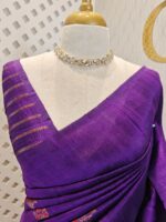 Tussar Banarasi with 7 Petal floral butta designs - Image 24
