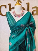 Tussar Banarasi with tear drop shaped parsley design - Image 16