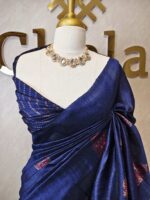 Tussar Banarasi with tear drop shaped parsley design - Image 14