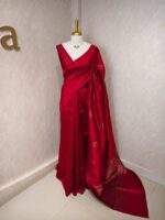 Tussar Banarasi with tear drop shaped parsley design - Image 12