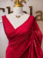 Tussar Banarasi with tear drop shaped parsley design - Image 11