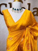 Tussar Banarasi with tear drop shaped parsley design - Image 7