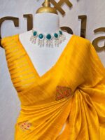 Tussar Banarasi with tear drop shaped parsley design - Image 8
