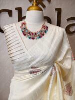 Tussar Banarasi with tear drop shaped parsley design - Image 2