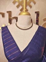 Tussar Banarasi with tear drop shaped parsley design - Image 36