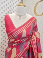 Tussar silk with diagonal pattern