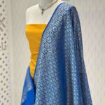 Duppata - banarasi with diamond and floral vein strock