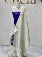 Duppata - banarasi with diamond and floral vein strock - Image 5