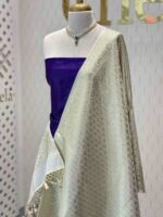 Duppata - banarasi with diamond and floral vein strock - Image 4