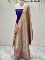 Duppata - banarasi with diamond and floral vein strock - Image 8