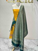 Duppata - banarasi with diamond and floral vein strock - Image 11