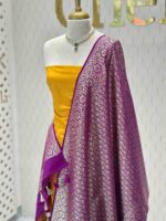 Duppata - banarasi with diamond and floral vein strock - Image 19
