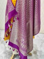 Duppata - banarasi with diamond and floral vein strock - Image 21