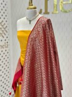 Duppata - banarasi with diamond and floral vein strock - Image 22