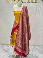 Duppata - banarasi with diamond and floral vein strock - Image 23