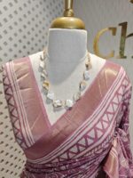 Jute silk with flower and leaf kantha stitch - Image 18
