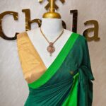 Khadi cotton with sequence work and contrast border
