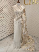 Organza with turkish marble like pattern - Image 4