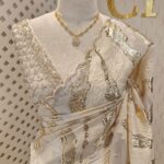 Organza with turkish marble like pattern