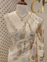 Organza with turkish marble like pattern