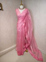 Organsa with floral cutwork on boarder - Image 4