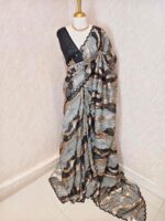 Organza with Turkish full body marble like pattern - Image 6