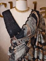 Organza with Turkish full body marble like pattern - Image 4