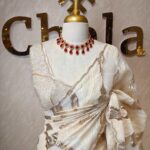 Organza with Turkish full body marble like pattern