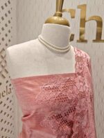 Salwar with half of the flower like pattern and cut works - Image 5